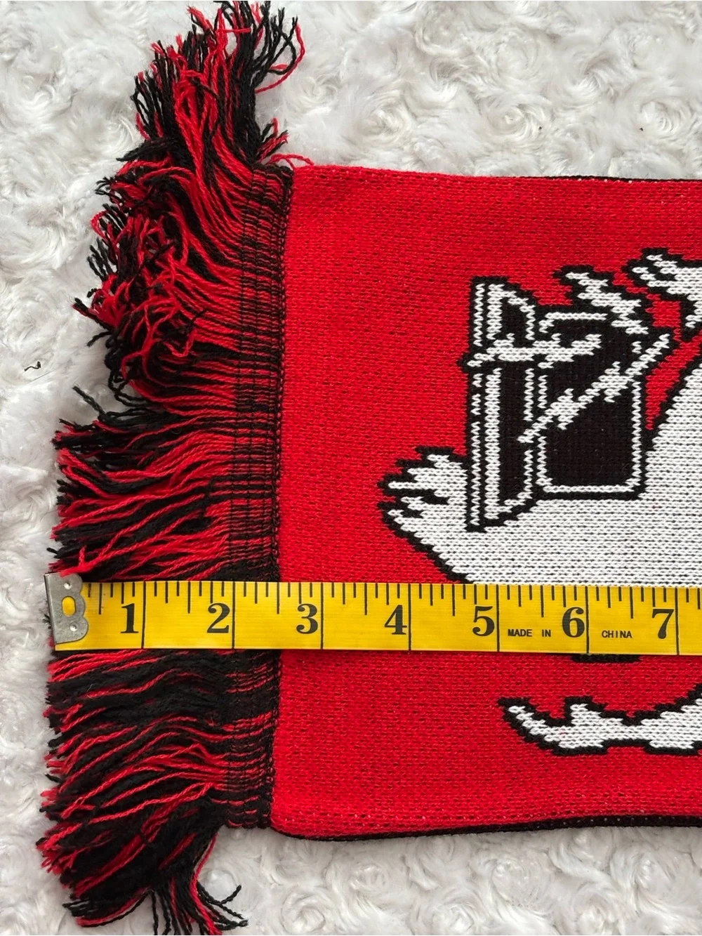 EUC Ruffneck CYBERWARCON Knit Scarf & Beanie Set Red Black Winter Streetwear